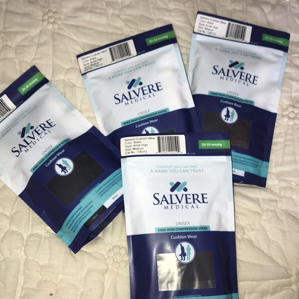 SALVERE Black Compression Socks